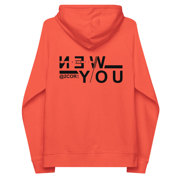 "AUTHENTIC NEW YOU" ECO RAGLAN HOODIE.